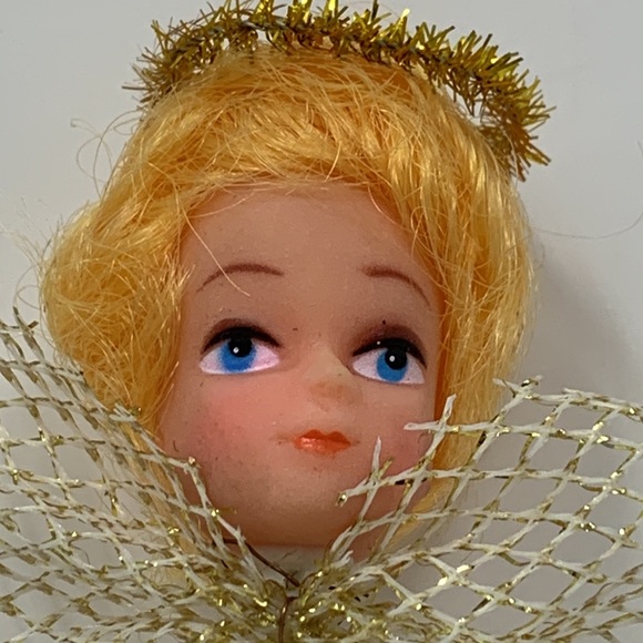 Strawberry Blonde Doll Head Pick True Vintage
(1 piece), Christmas angel w halo - Picture 2 of 16